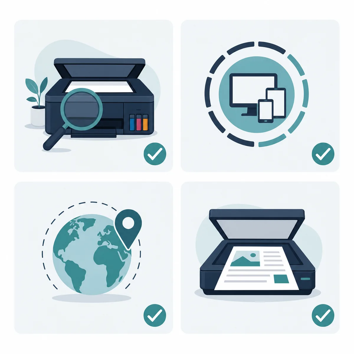 Editorial checklist illustration for matching the G3000 model, operating system, region and first scan